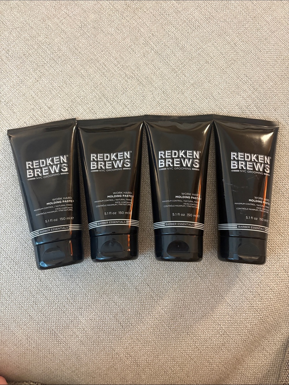 Brand New Redken Brews Work Hard Molding Paste - Black Tubes
